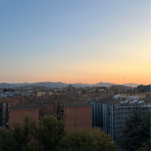 The view from our balcony at Elizabeth Lifestyle Hotel in Bologna - SittingUnderAPalmTree