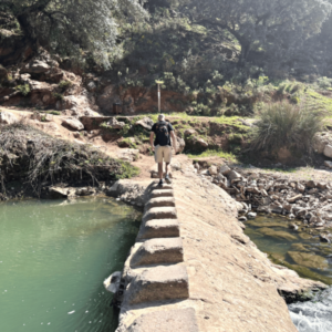 Crossing river Guadiaro - Gran Senda - stage 24 in Ronda - SittingUnderAPalmTree