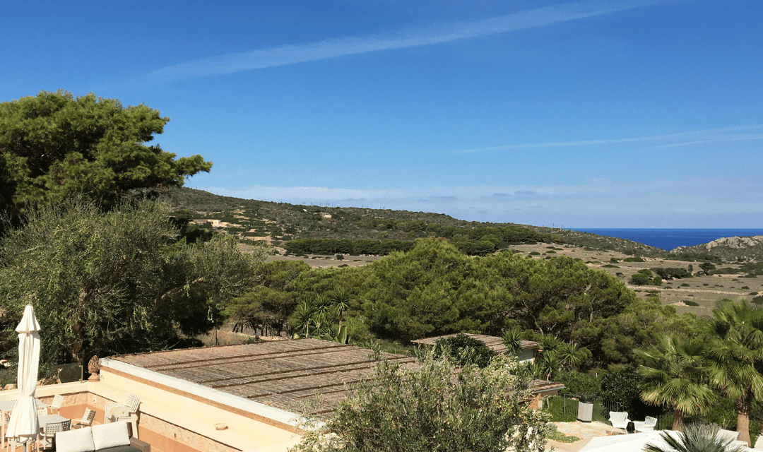 The view from our patio in Dolcevita Egadi Eco Resort - Levanzo - SittingUnderAPalmTree